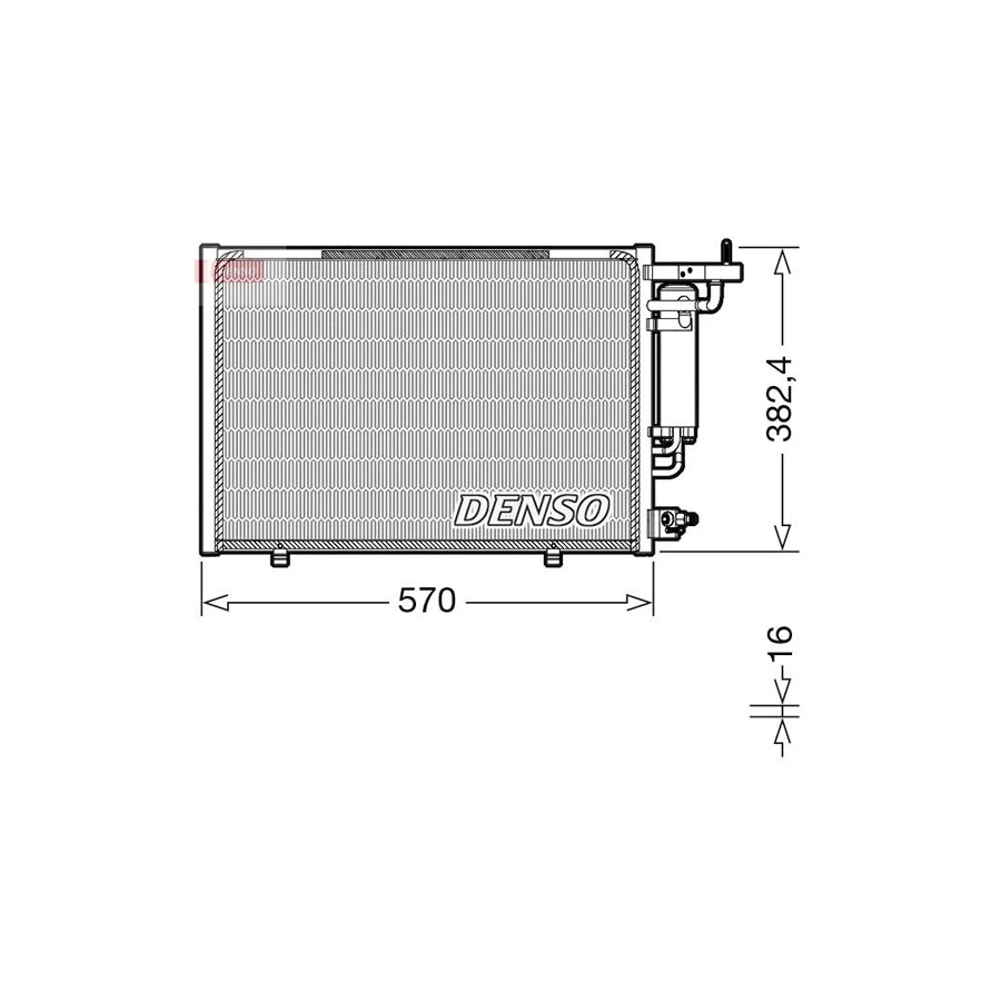DENSO DCN10052 Air Conditioning Condenser for Ford Ka Hatchback (Ru8)