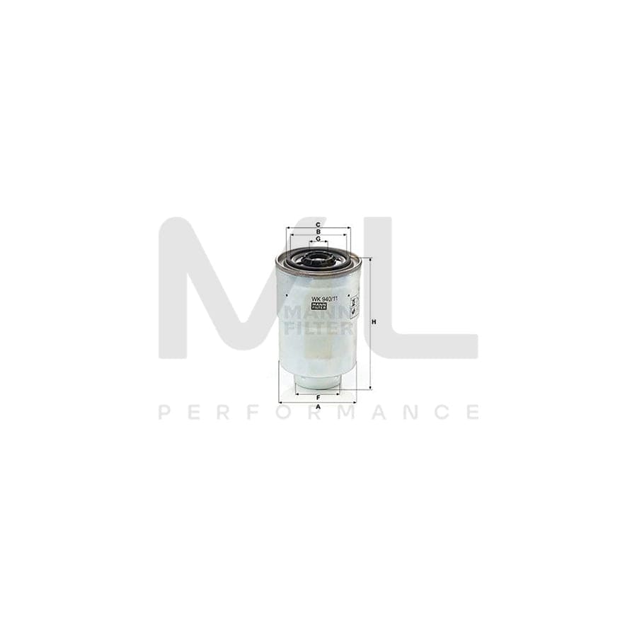 MANN-FILTER WK 940/11 x Fuel filter with seal