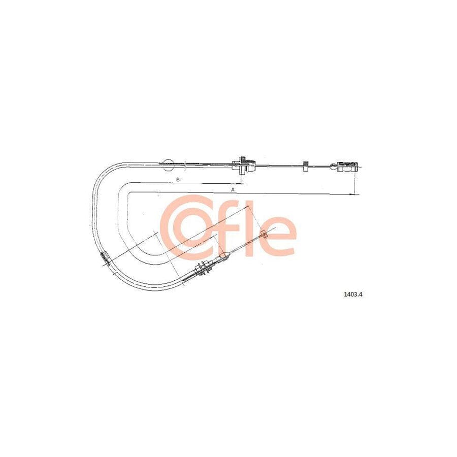 Cofle 92.1403.4 Throttle Cable for Fiat Cinquecento (170)