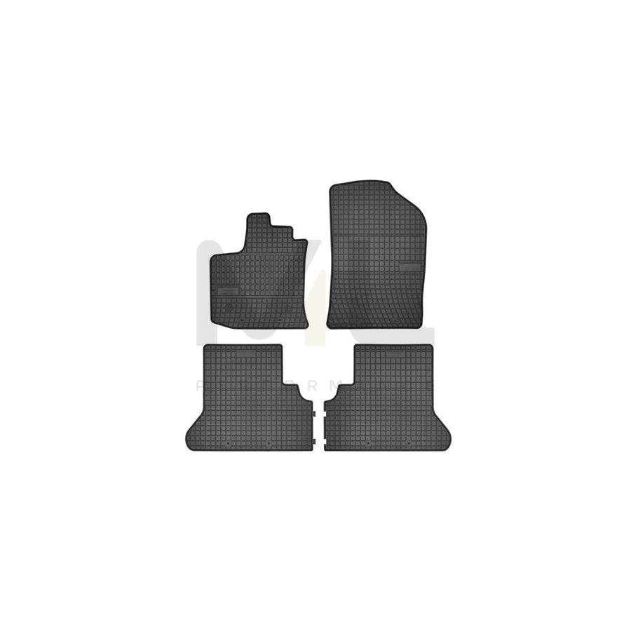 FROGUM Tailored 542612 Floor mat set for DACIA DOKKER Elastomer, Front and Rear, Quantity: 4, Black, (LHD)