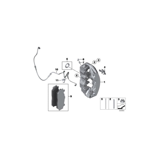 Genuine BMW 34117852119 F13 F06 Caliper Housing Left (Inc. M5 & M6) | ML Performance US Car Parts