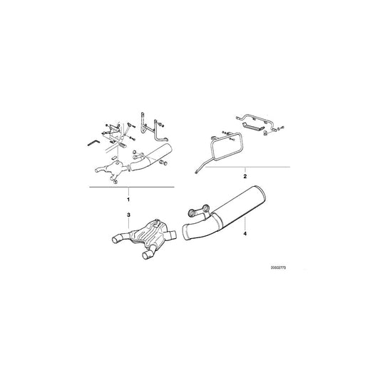 Genuine BMW 18121338724 80 Front Muffler (Inc. R 100 GS & R 100 R) | ML Performance US Car Parts