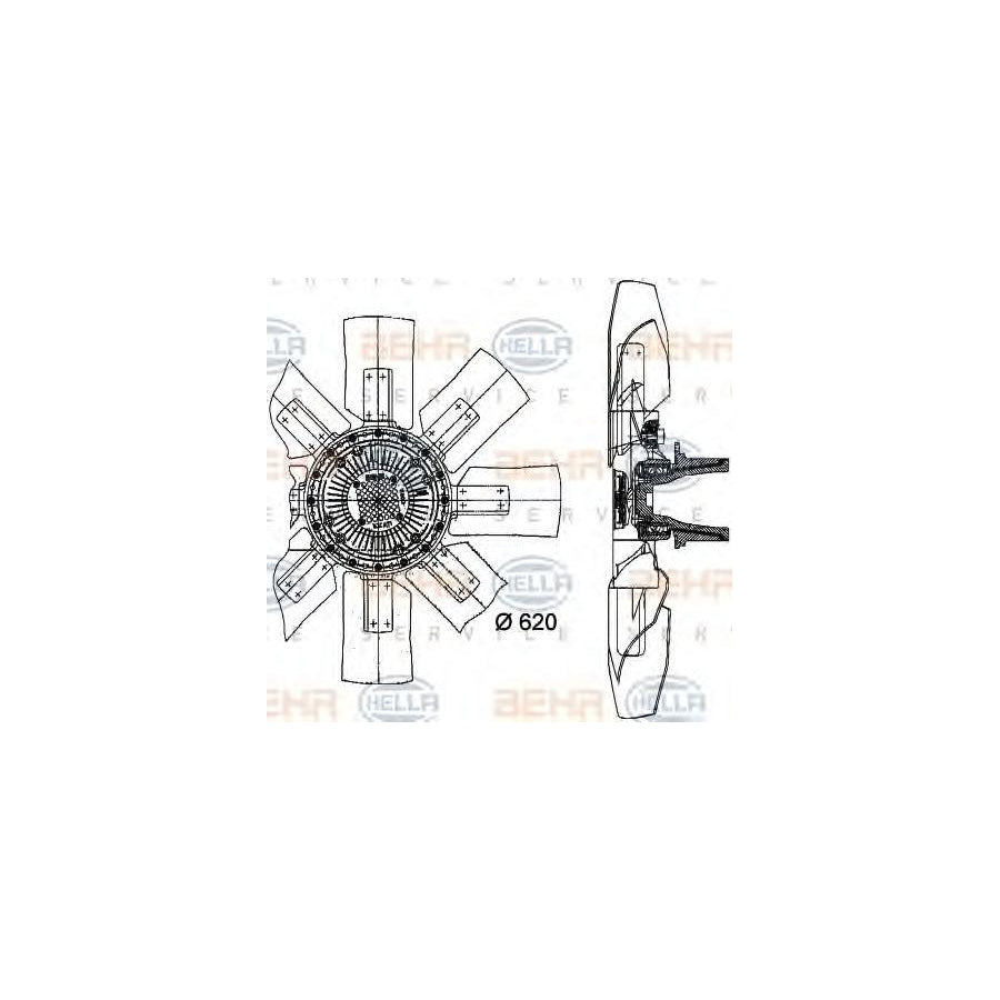 Hella 8MV 376 727-381 Fan, Radiator