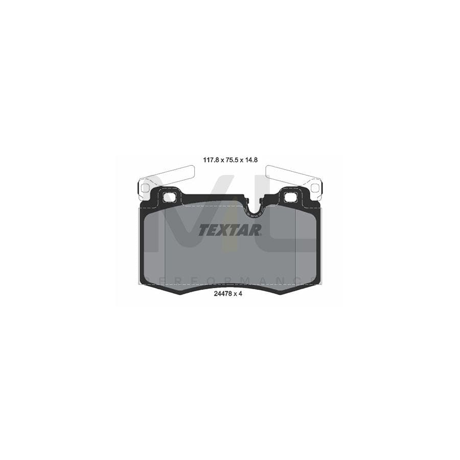 TEXTAR 2447801 Brake pad set prepared for wear indicator | ML Performance Car Parts