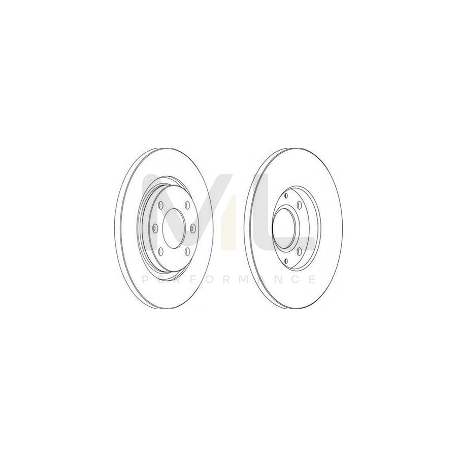 FERODO DDF1000C-1 Brake Disc Solid, Coated, with bolts/screws | ML Performance Car Parts