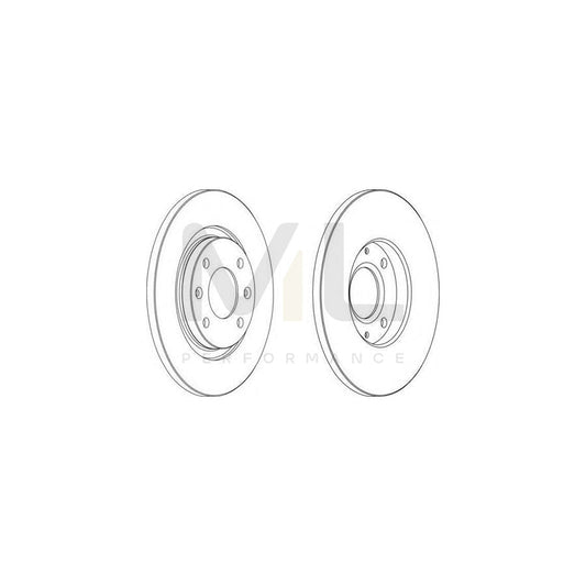 FERODO DDF1000C-1 Brake Disc Solid, Coated, with bolts/screws | ML Performance Car Parts