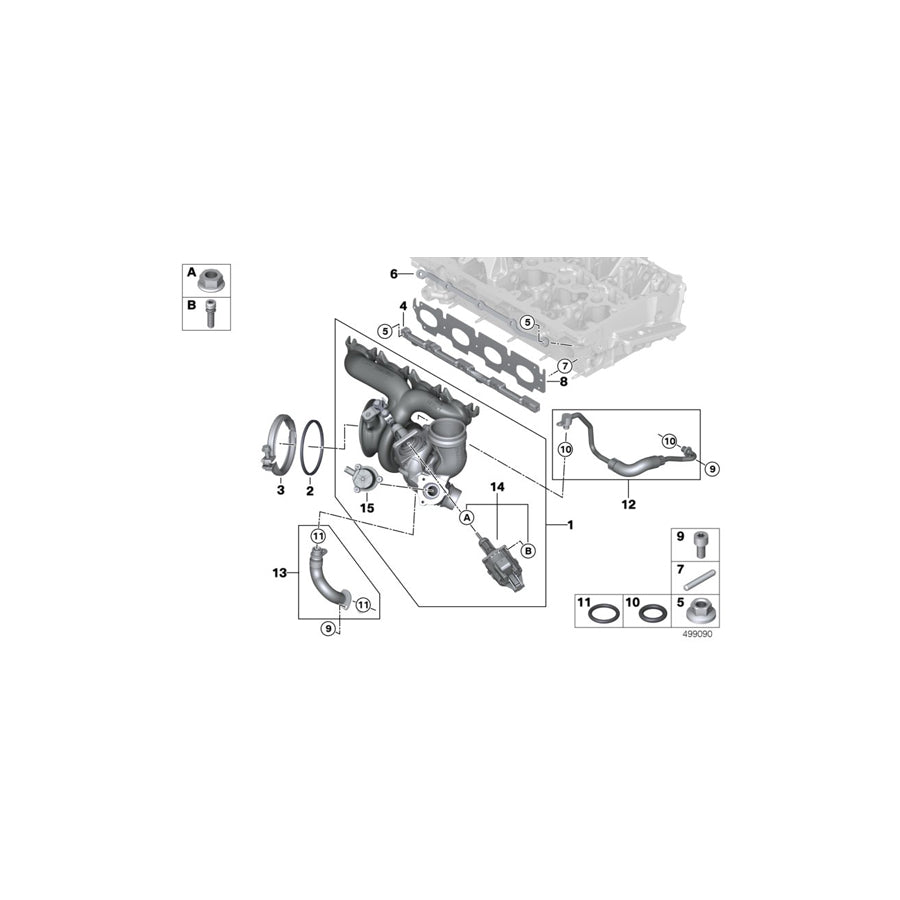 Genuine BMW 11428629969 F45 G06 G01 Oil Supply Line (Inc. 520i, X4 30iX & Z4 20i) | ML Performance US Car Parts