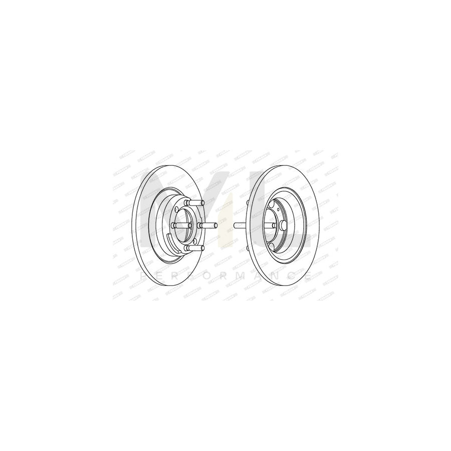 FERODO PREMIER DDF037 Brake Disc for ALFA ROMEO ALFETTA Solid, without bolts/screws | ML Performance Car Parts