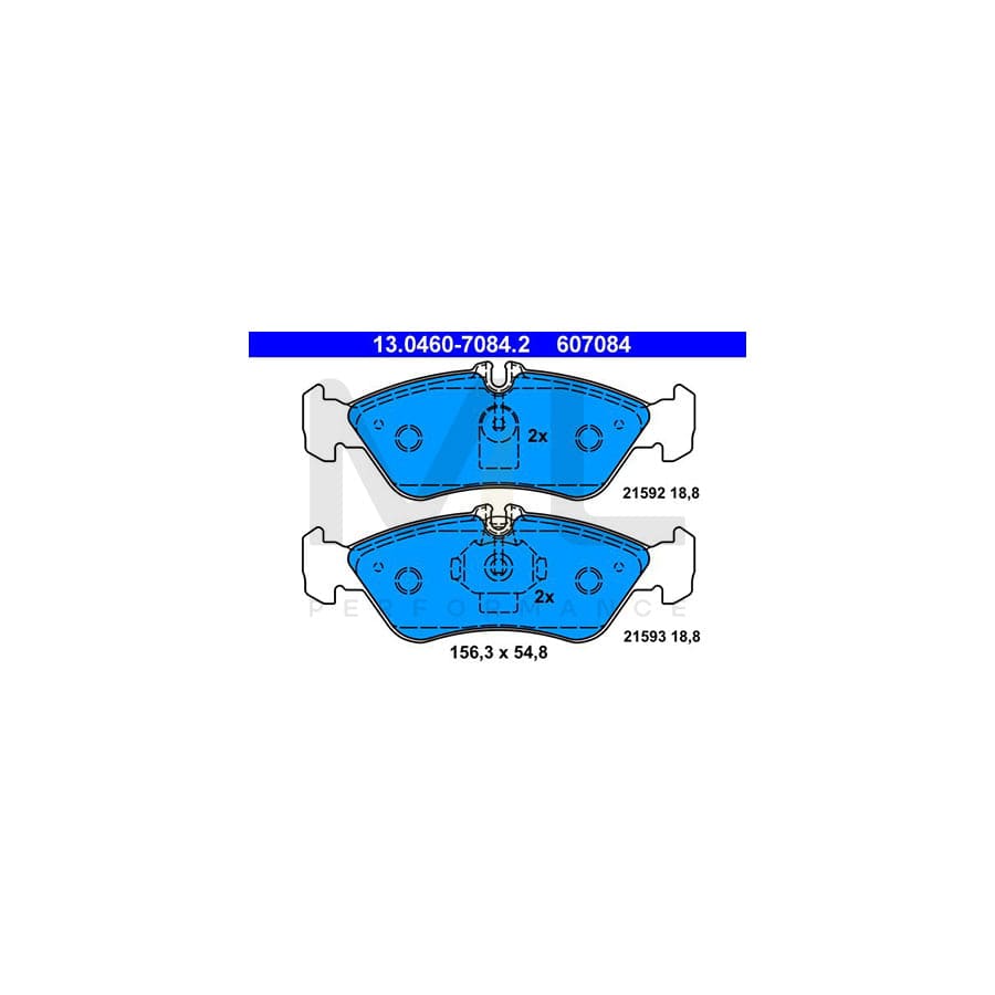 ATE 13.0460-7084.2 Brake pad set excl. wear warning contact, prepared for wear indicator