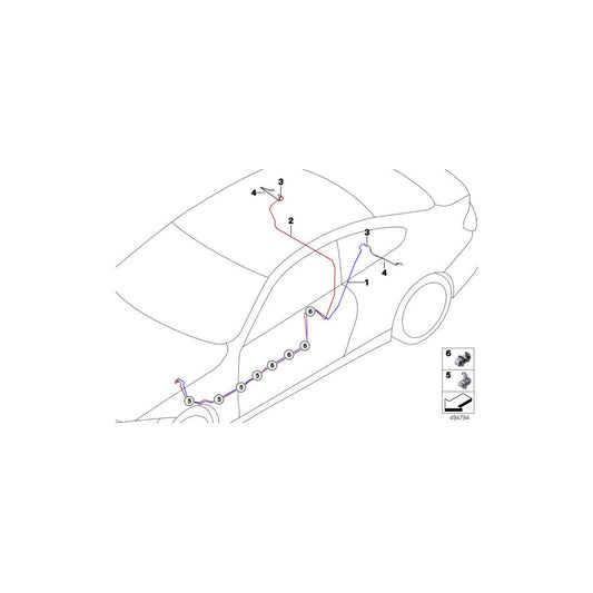 Genuine BMW 34308424142 Brake Pipe Rear WHEELHOUSE>CAL. (Inc. M6 GT3) | ML Performance US