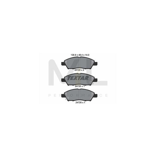 TEXTAR 2472401 Brake pad set with acoustic wear warning | ML Performance Car Parts