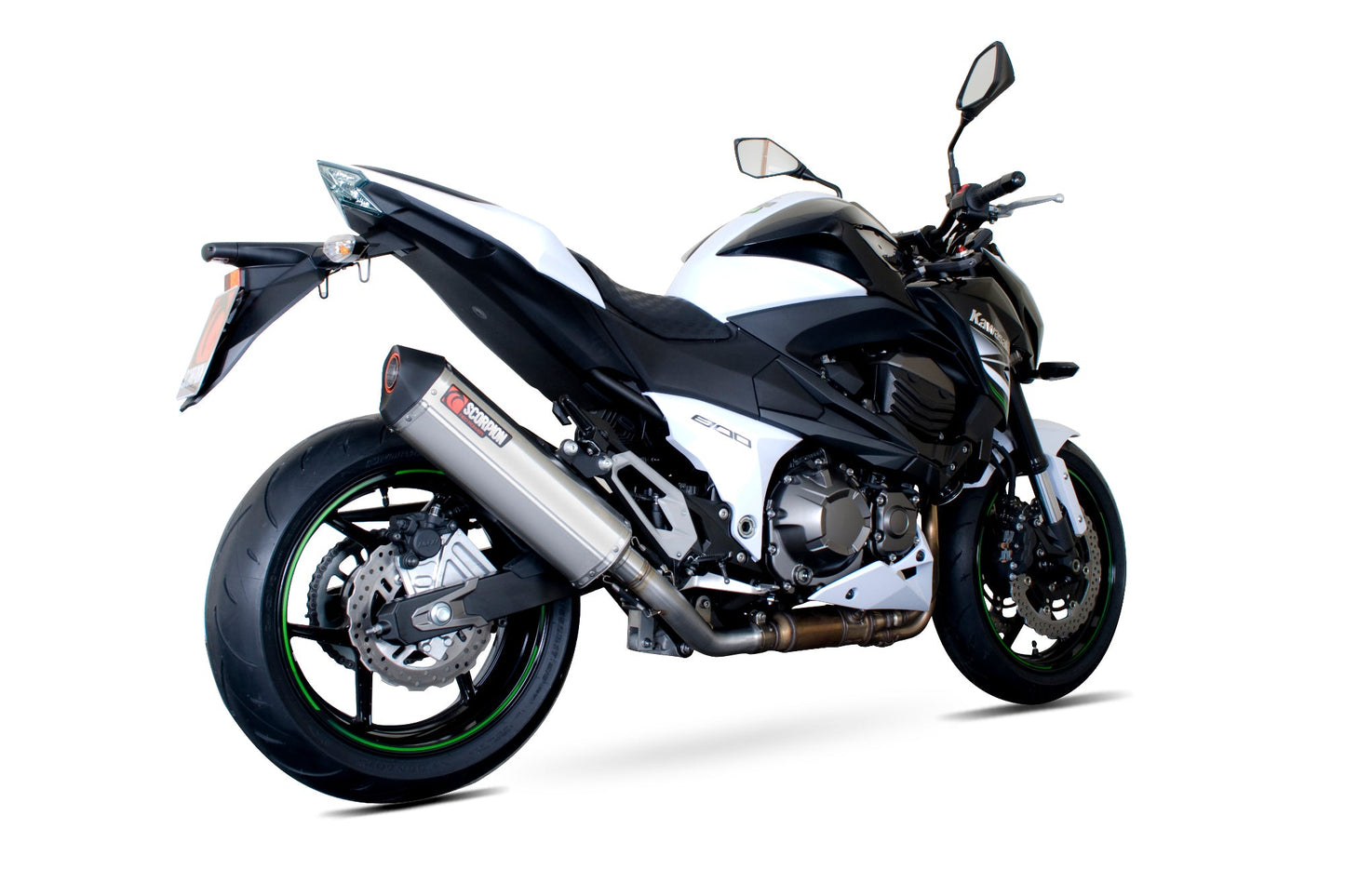 Scorpion RKA98SEO Kawasaki Z800 Serket Parallel Slip-On - Brushed Stainless Steel Sleeve | ML Performance US US