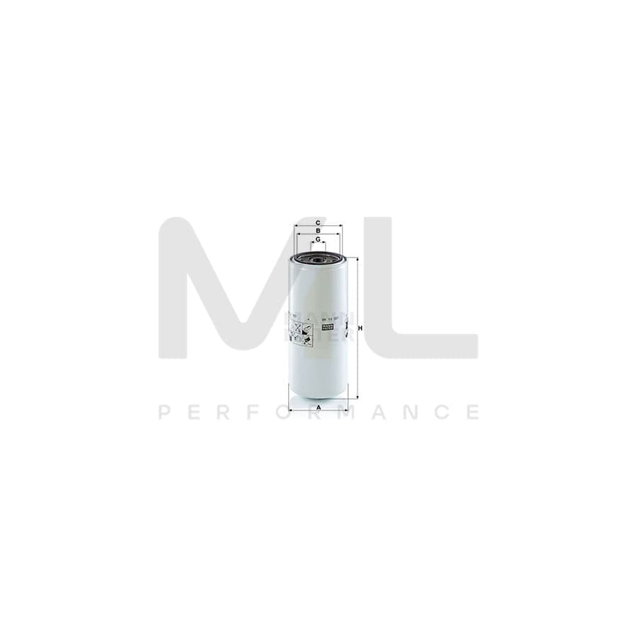 MANN-FILTER WK 14 001 Fuel filter Spin-on Filter
