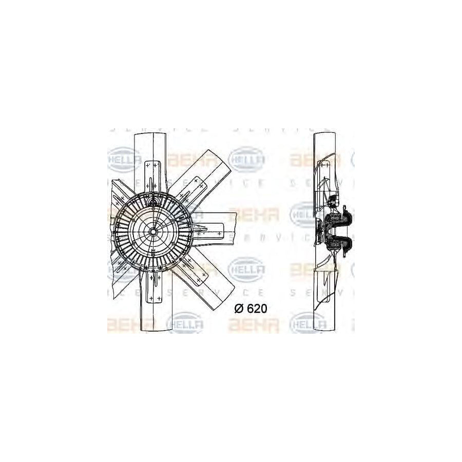 Hella 8MV 376 728-291 Fan, Radiator