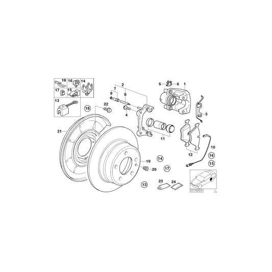 Genuine BMW 34211160330 E31 Caliper Housing Right ATE (Inc. 840i, 850Ci & 850CSi) | ML Performance US Car Parts