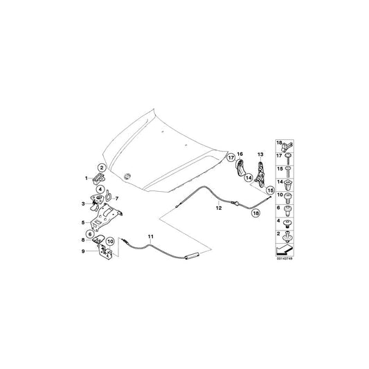 Genuine BMW 51237060529 E87 E90 E91 Bowden Cable, Rear (Inc. 116i) | ML Performance UK Car Parts