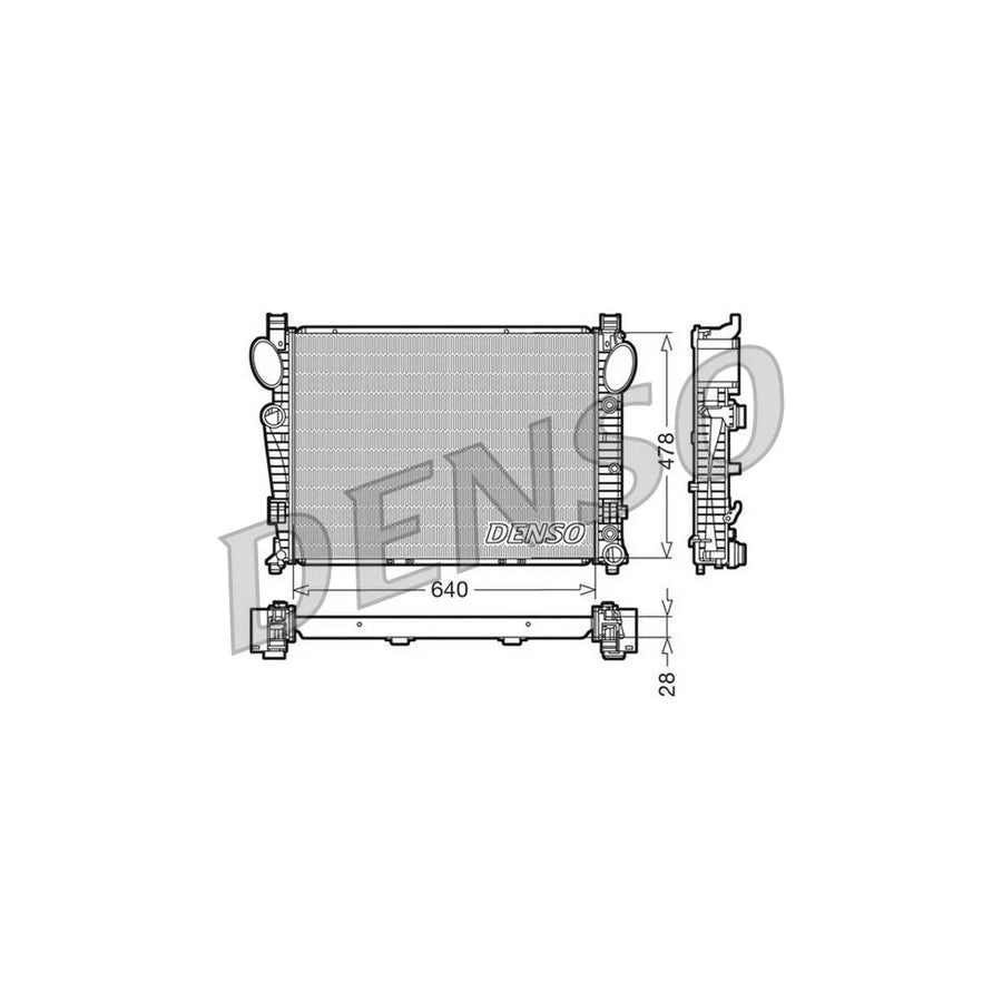 DENSO DRM17093 Engine Radiator Suitable for Mercedes-Benz S-Class