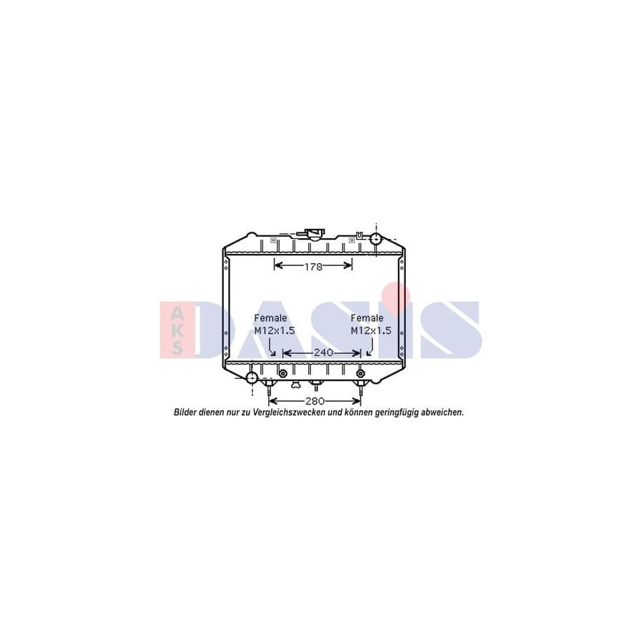 AKS Dasis 370055N Engine Radiator for LTI Tx Hatchback