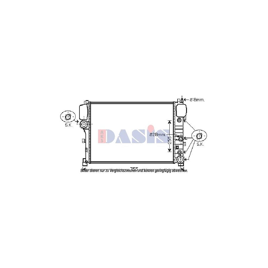 AKS Dasis 120099N Engine Radiator Suitable for Mercedes-Benz S-Class Coupe (C216)