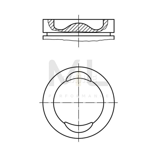 MAHLE ORIGINAL 029 74 00 Piston for 94,01 mm, without cooling duct | ML Performance Car Parts