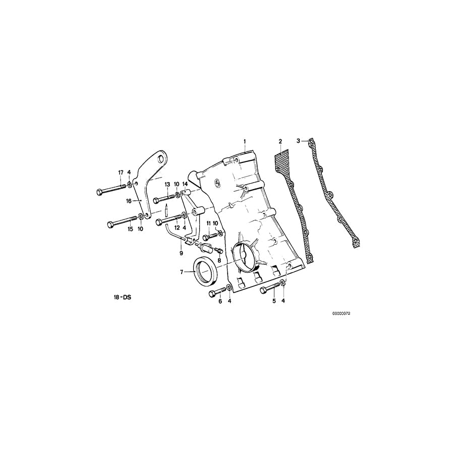 Genuine BMW 11141306856 E28 E24 Timing Case Cover, Bottom (Inc. M5, M635CSi & M6) | ML Performance US Car Parts