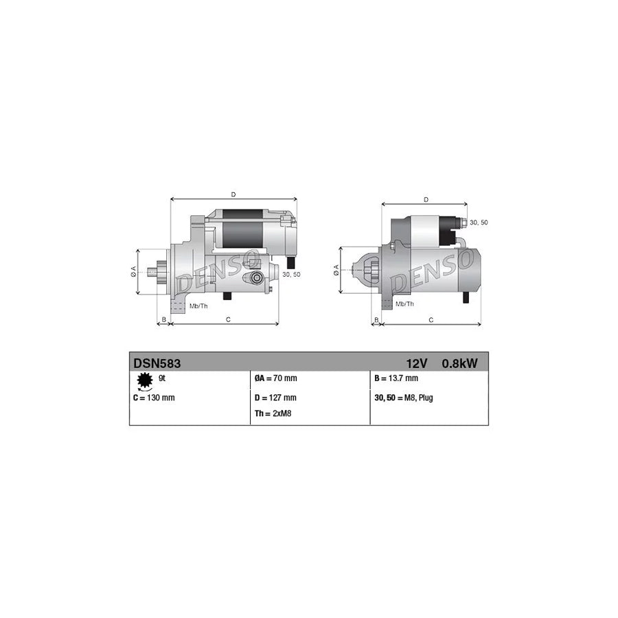 DENSO DSN583 Starter Motor