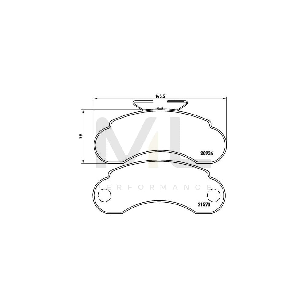 Brembo P 50 021 Brake Pad Set Excl. Wear Warning Contact, With Brake Caliper Screws | ML Performance Car Parts