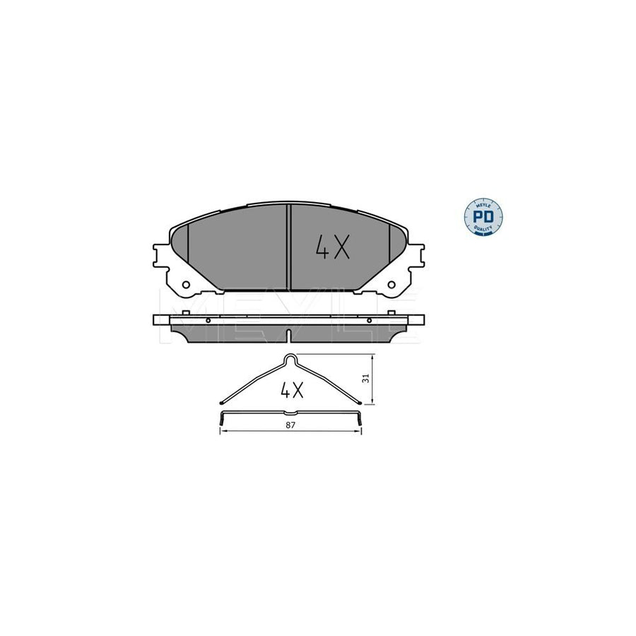 Meyle 025 244 5218/Pd Brake Pad Set