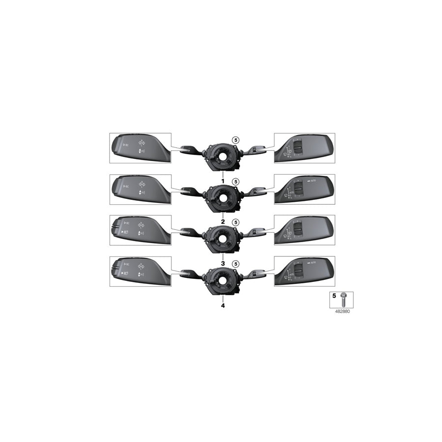 Genuine BMW 61319474851 F36 F30 F32 Switch Unit Steering Column (Inc. 440i, 420i & 220i) | ML Performance US Car Parts