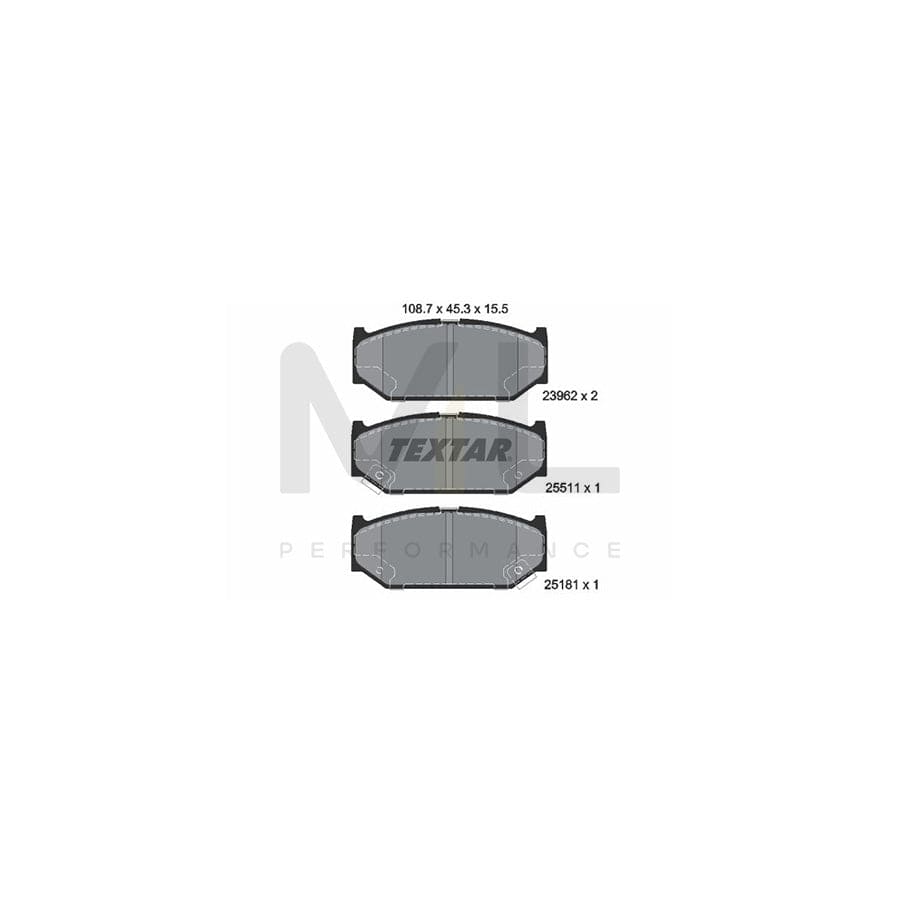 TEXTAR 2396201 Brake pad set with acoustic wear warning | ML Performance Car Parts