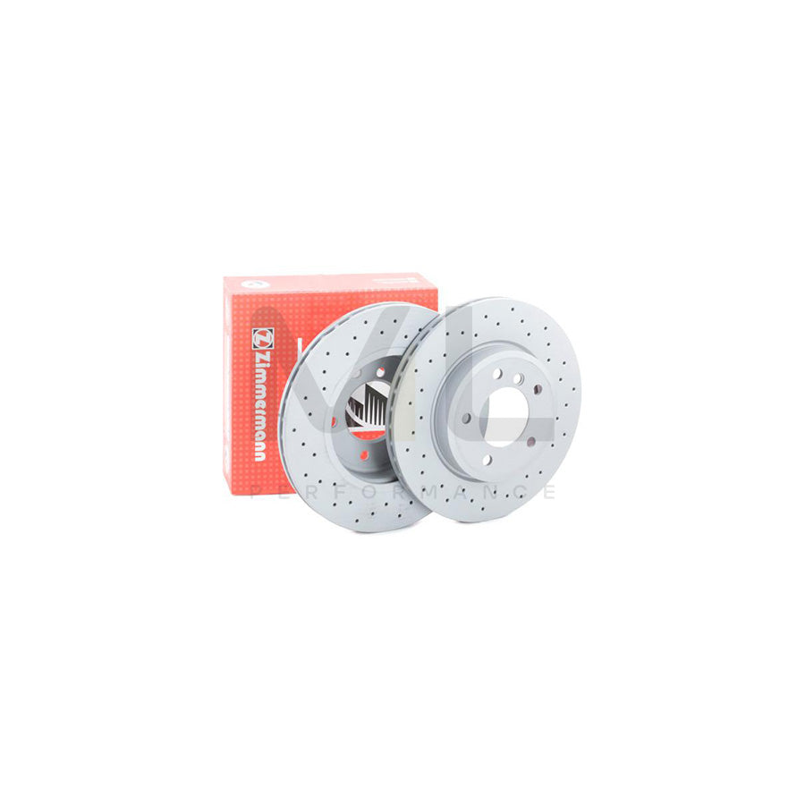 ZIMMERMANN SPORT COAT Z 150.1288.52 Brake Disc Internally Vented, Perforated, Coated, High-carbon  - 1 piece