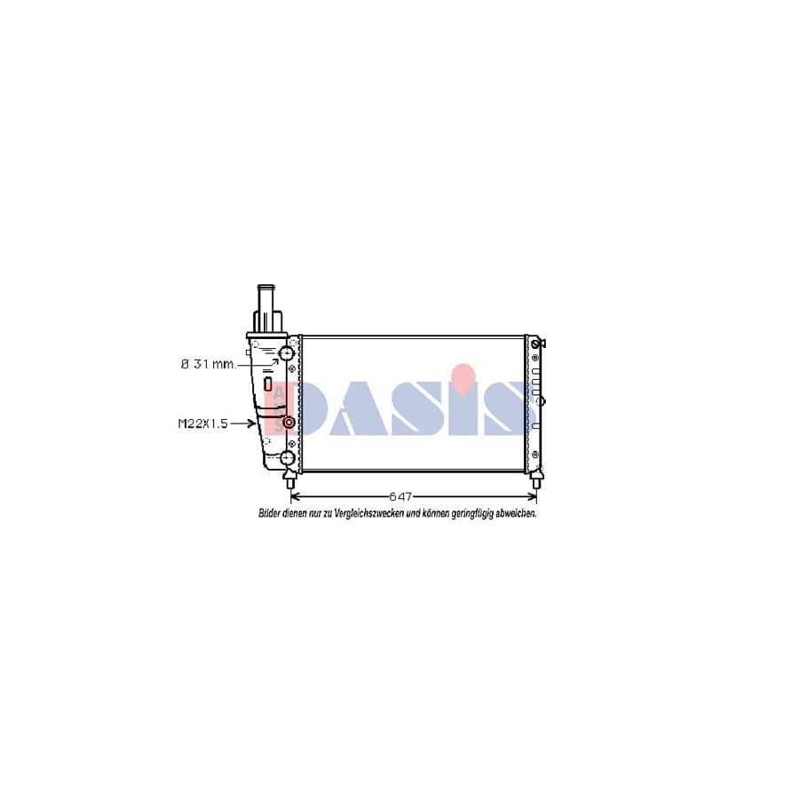 AKS Dasis 080810N Engine Radiator for Fiat Punto