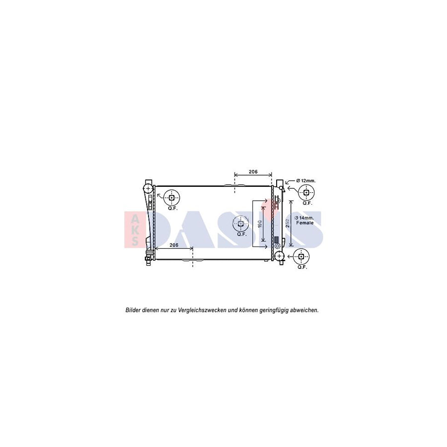 AKS Dasis 120106N Engine Radiator