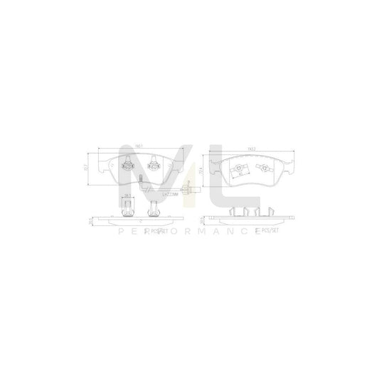 Brembo P 85 102 Brake Pad Set With Piston Clip | ML Performance Car Parts