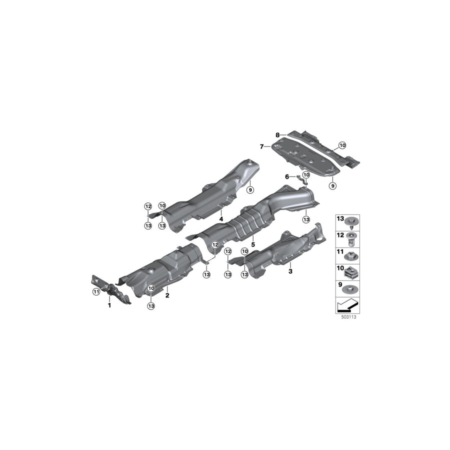 Genuine BMW 51487467972 F44 Heat Insulation, Bumper, Rear (Inc. 218i, 228iX & 220d) | ML Performance US Car Parts