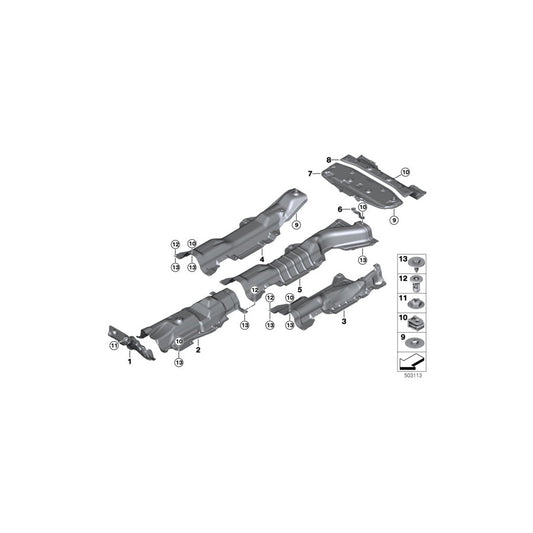 Genuine BMW 51487467972 F44 Heat Insulation, Bumper, Rear (Inc. 218i, 228iX & 220d) | ML Performance US Car Parts