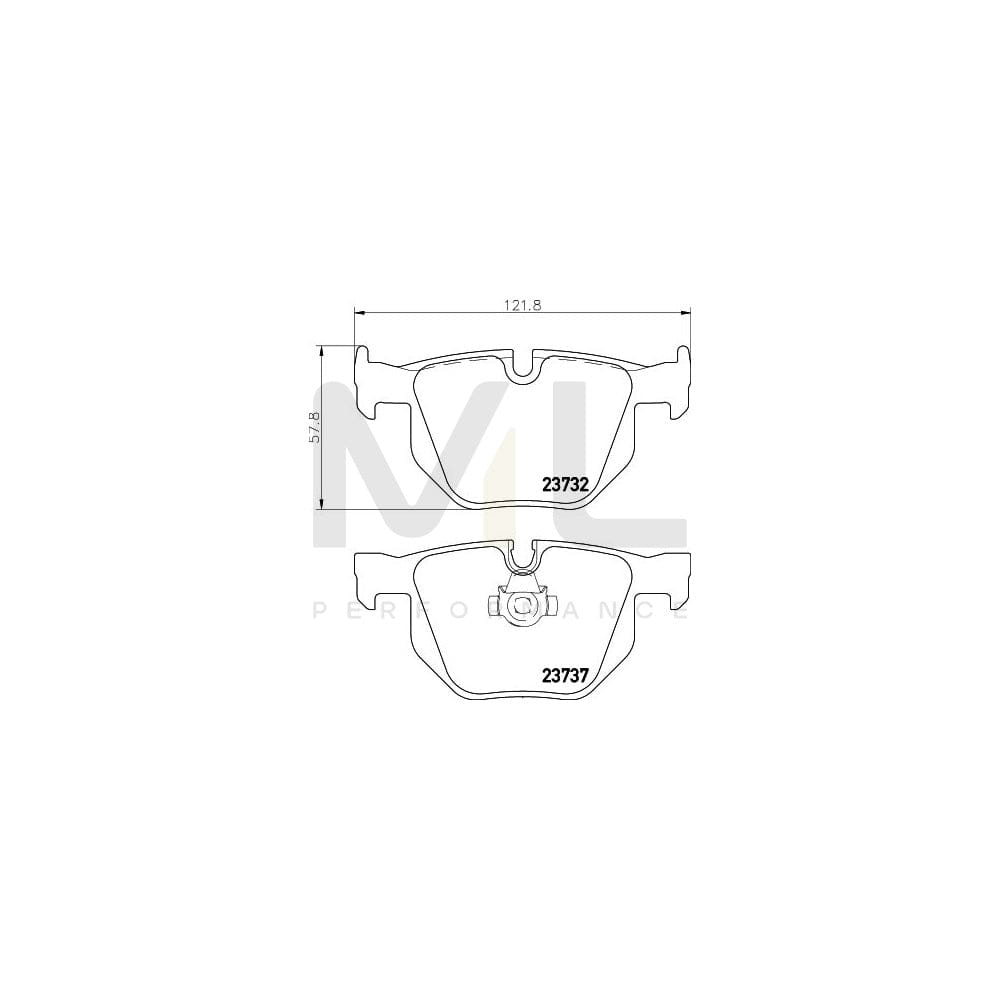 Hella 8DB 355 010-471 Brake Pad Set Prepared For Wear Indicator