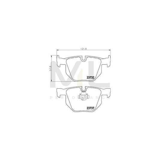 Hella 8DB 355 010-471 Brake Pad Set Prepared For Wear Indicator