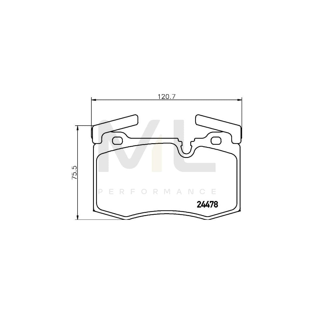 Hella 8DB 355 014-111 Brake Pad Set Prepared For Wear Indicator