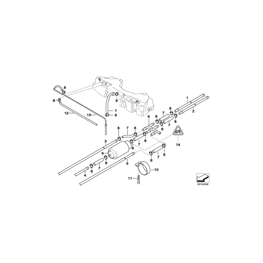 Genuine BMW 16111183297 E39 Fuel Pipe (Inc. 525d, 540iP & 540i) | ML Performance UK Car Parts