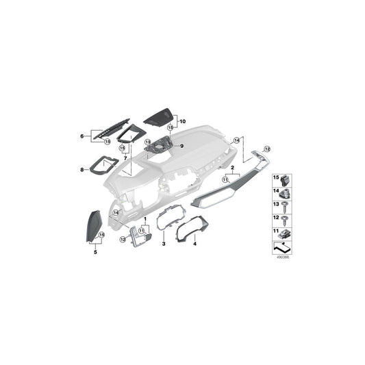 Genuine BMW 51459483652 G05 G06 Trim F.Dashb.Fineline Stripe Front Pass. (Inc. X6 30iX, X6 40iX & X5 30iX) | ML Performance US Car Parts