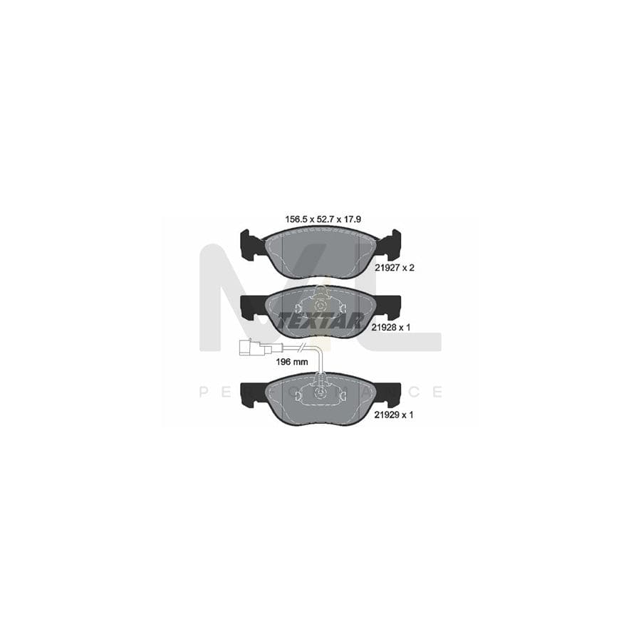 TEXTAR 2192701 Brake pad set with integrated wear warning contact | ML Performance Car Parts
