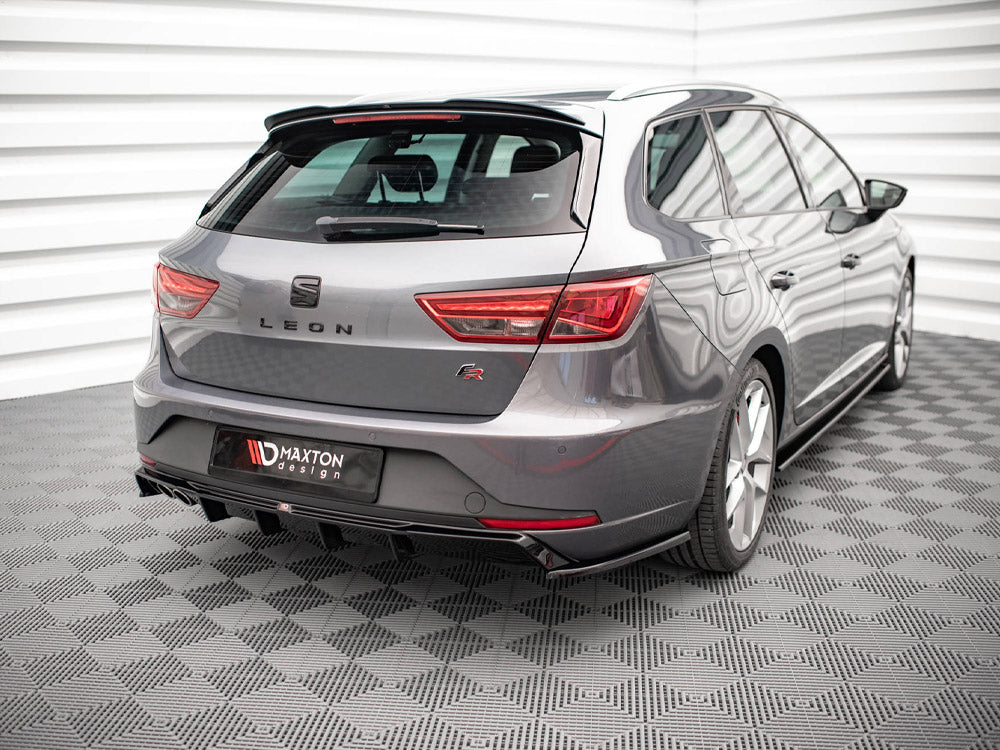 Maxton Design Seat Leon Fr Sportstourer MK3 (2012-2016) Rear Side Splitters V.2