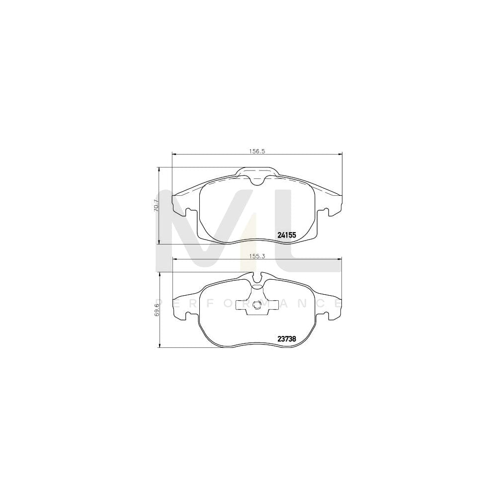 Hella 8DB 355 012-681 Brake Pad Set Prepared For Wear Indicator