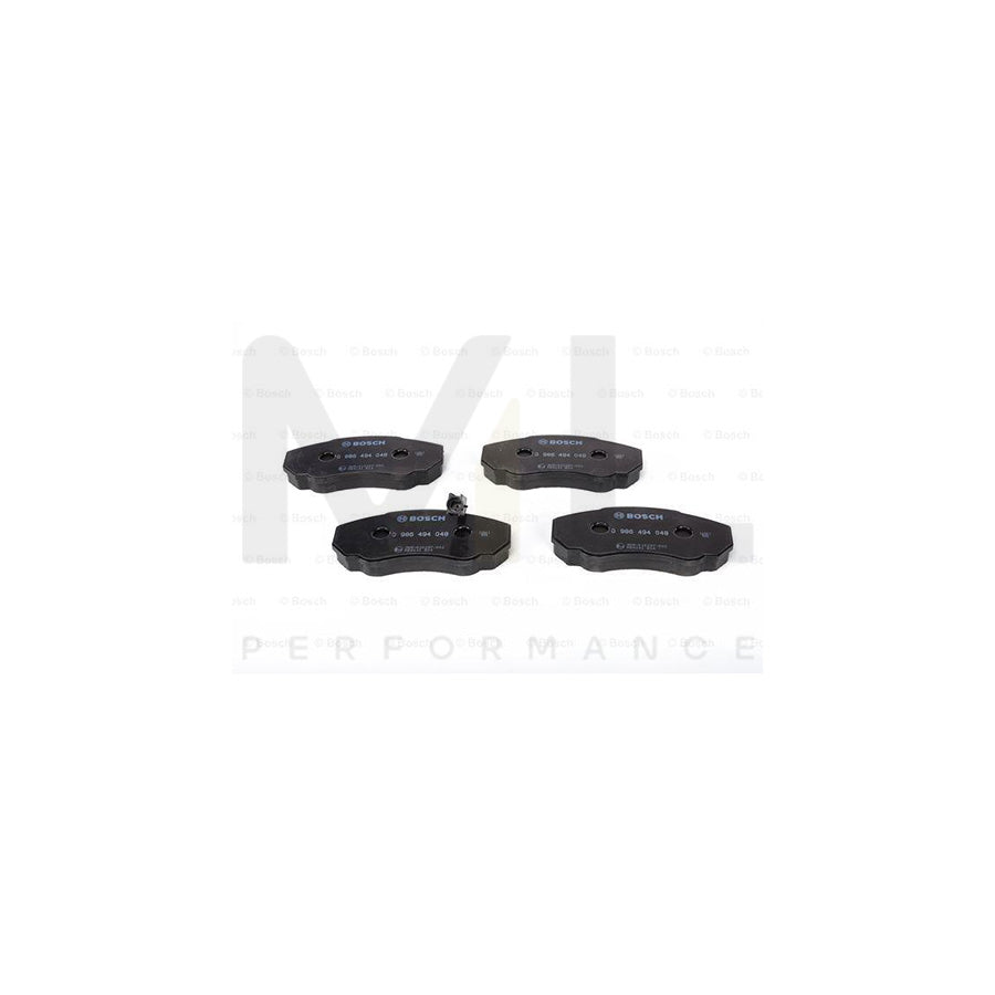 Bosch 0986494048 Brake Pad Set With Integrated Wear Sensor, With Anti-Squeak Plate, With Mounting Manual BP416 | ML Performance Car Parts