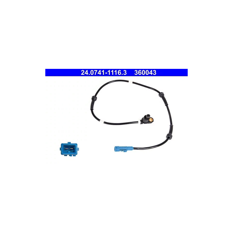 ATE 24.0741-1116.3 Abs Sensor for Peugeot 206