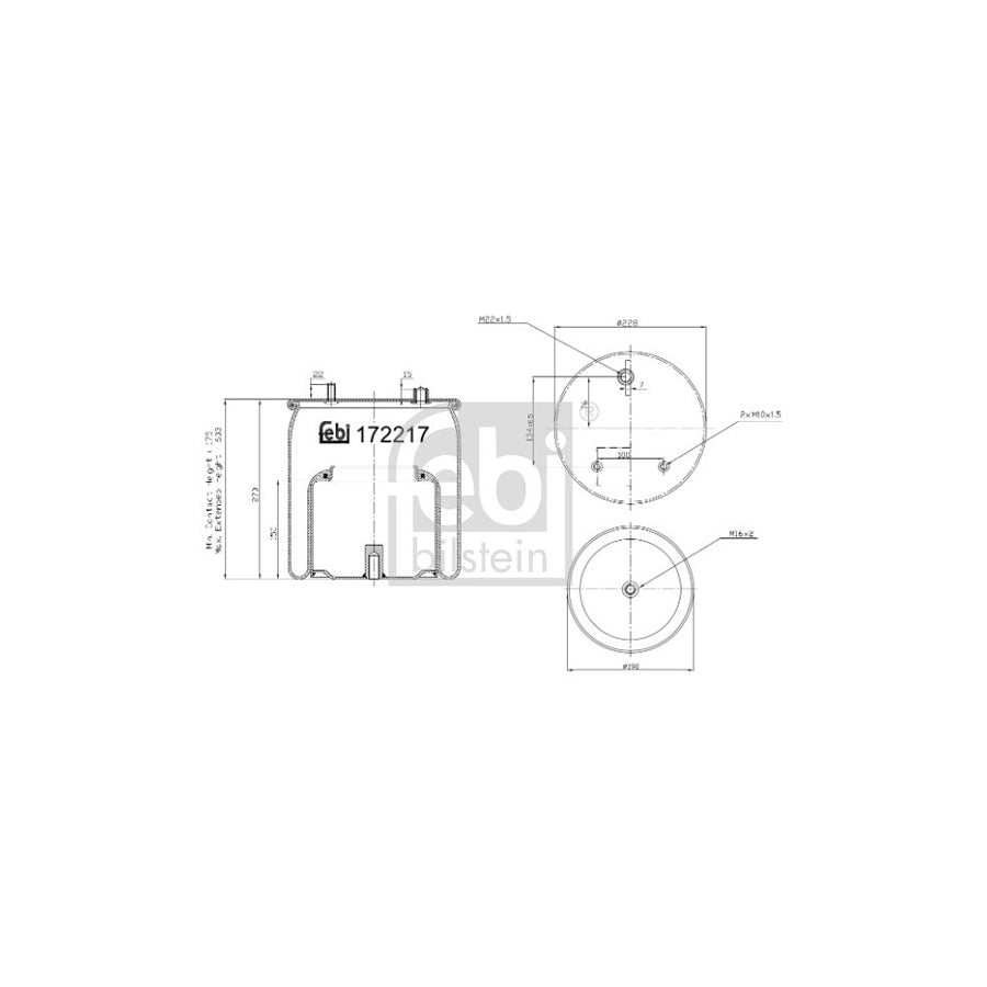 Febi Bilstein 172217 Boot, Air Suspension