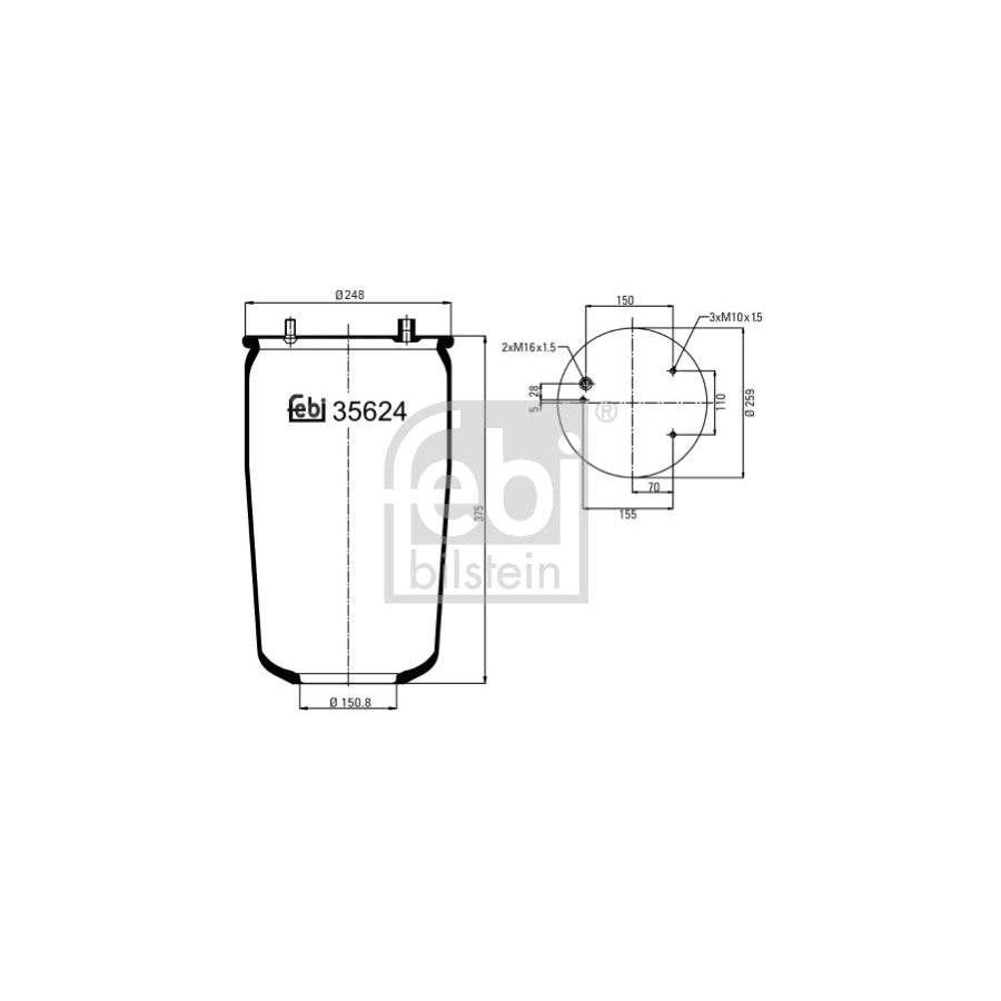 Febi Bilstein 35624 Boot, Air Suspension