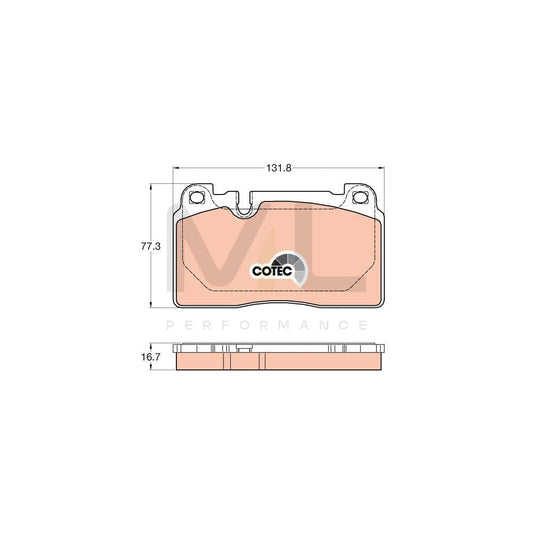 TRW Cotec Gdb2022 Brake Pad Set For Audi Q5 (8Rb) Prepared For Wear Indicator | ML Performance Car Parts
