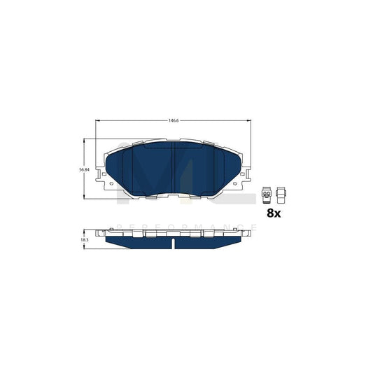 TRW Gdb3424Bte Brake Pad Set Not Prepared For Wear Indicator | ML Performance Car Parts